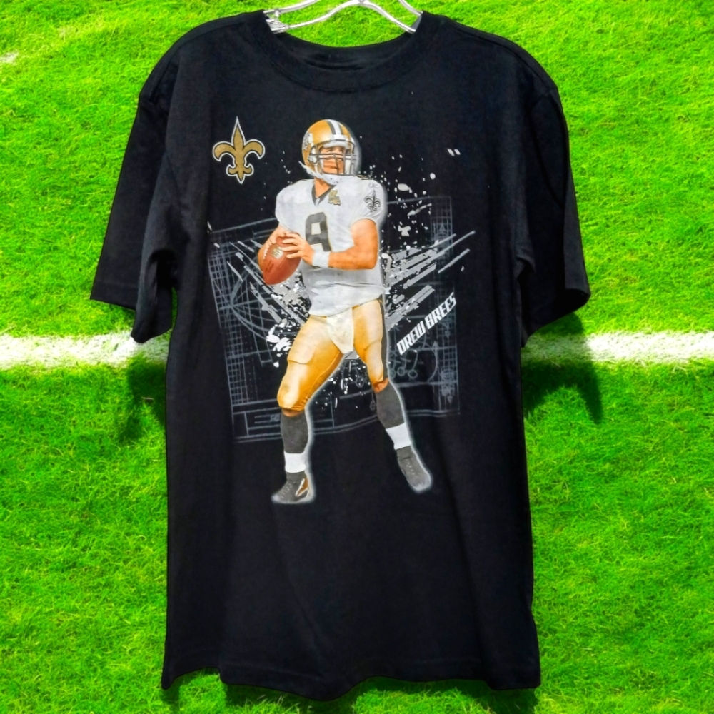 Women's Drew Brees New Orlean's Saints Black T-shirt XL (18-20)